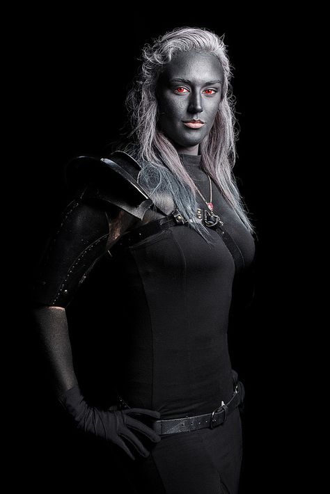 Drow Cosplay, Half Drow, Elf Cosplay, Ombre Lips, Touch Of Gray, Heroic Fantasy, Fantasy Beasts, Dark Elf, Dark Lord