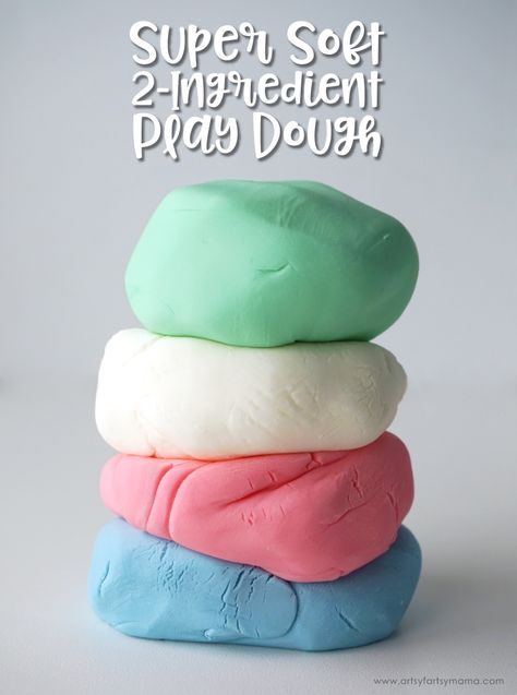 Super Soft 2-Ingredient Play Dough Soft Playdough Recipe, Easy Play Dough, Play Dough Crafts, Hemgjord Glass, Kids Play Dough, Playdough Activities, Playdough Recipe, Homemade Playdough, Baby Lotion