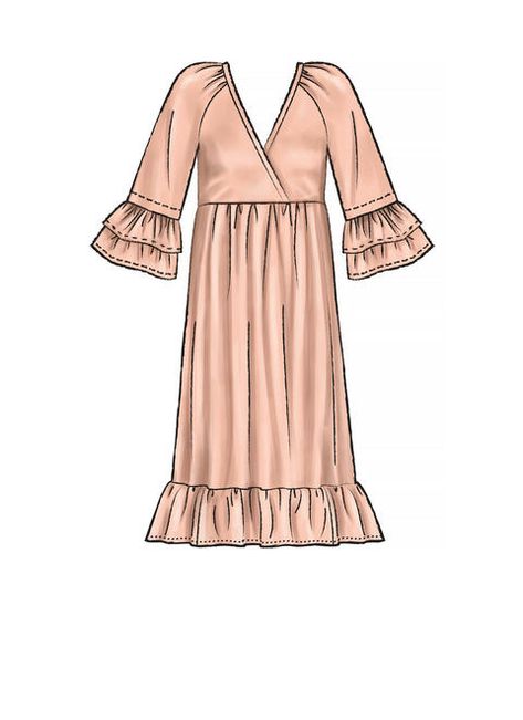 Sketch Dress, Mccalls Dress, Sleeve Variations, Dresses Sewing, Fashion Design Sketch, Pattern Dress Women, Maxi Dress Pattern, Mccalls Sewing Patterns, Miss Dress