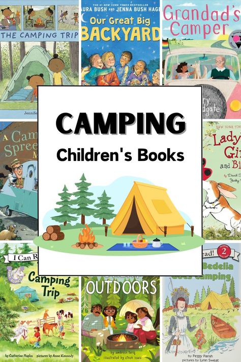 Help get your kids excited to go camping with these fun children's books about camping featuring tents, s'mores, hiking, nature, and more! Family Literacy Night, Camping Classroom, Family Literacy, Kids Book Series, 2024 Ideas, Hiking Nature, Preschool Books, Camping Theme, Kids Books