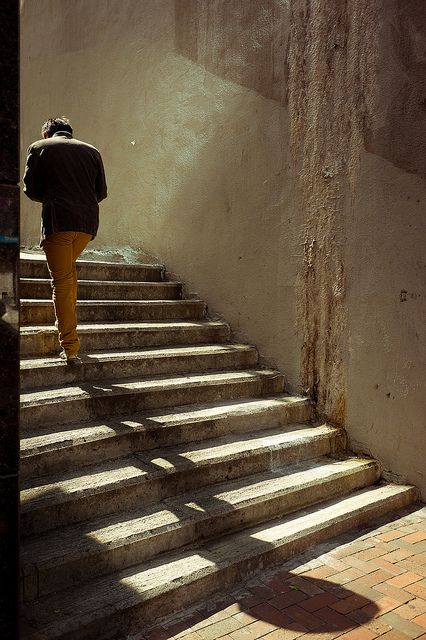 The Staircase by Ding Yuin Shan, via Flickr Staircase Photography, Stairs Photography, Walking Up Stairs, Shot Film, The Staircase, Book Wallpaper, Meditation Space, Anatomy Reference, Strike A Pose