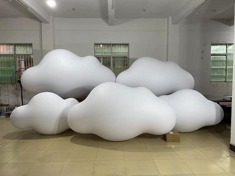 Amazon.com: SAYOK PVC Inflatable Cloud Balloons with LED Lights Inflatable Clouds Hanging Decoration for Event/Advertise/Trade Show/Exhibition/Party(1PC, 6.56ft) : Toys & Games Clouds Event, Cloud Event, Decoration For Event, Cloud Balloons, Inflatable Art, Hanging Balloons, Cloud Party, Winter Campaign, Balloon Clouds