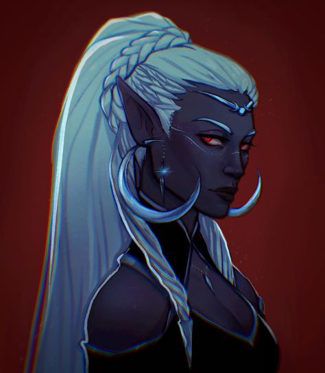 Mroczny Elf, Dnd Elves, Roll For Initiative, Elf Characters, Npc Ideas, Dnd Npc, D D Character Ideas, Elf Art, Dark Elves