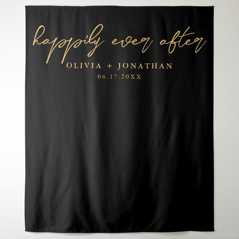 Zazzle Wedding, Elegant Calligraphy, Calligraphy Wedding, Wedding Calligraphy, Popular Wedding, Draped Fabric, Just Married, Wedding Backdrop, Happily Ever After