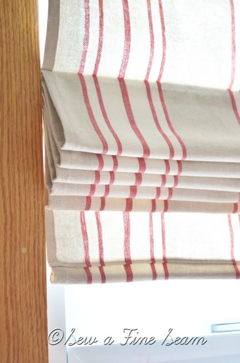 Roman Shade Tutorial, Diy Roman Shades, Flat Roman Shade, Diy Window Treatments, Custom Roman Shades, Diy Shades, No Sew Curtains, Roman Shade, Diy Window