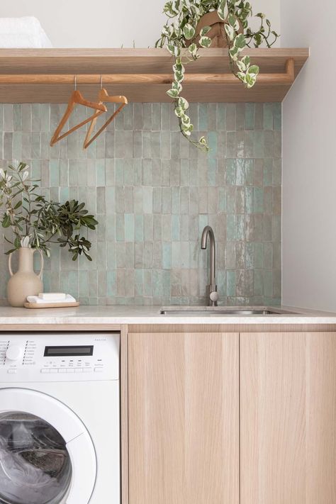 Small Laundry Room Ideas to Save Space | ABI Interiors Laundry Design Ideas, Rustic Laundry, Small Laundry Room Ideas, Contemporary Mediterranean, Laundry Room Lighting, Laundry Room Flooring, Laundry Space, Mediterranean Interior, Laundry Room Closet