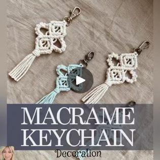 Macrame keychain step by step tutorial ✅ | Macrame keychain step by step tutorial ✅  #macramewallhanging #idea #handcraft #Viral #viralvideos #learning #diy #fyp #design #keychain #macrame #pattern | By DecorationFacebook Macrame Patterns Tutorials Keychain, Macrame Key Chains Tutorials Easy, Macrame Keyring Tutorial, Makramee Keychain, Macrame Keychain Diy Tutorials, Macrame Magnet, Easy Macrame Keychain, Macrame Keyrings, Macrame Keychain Diy