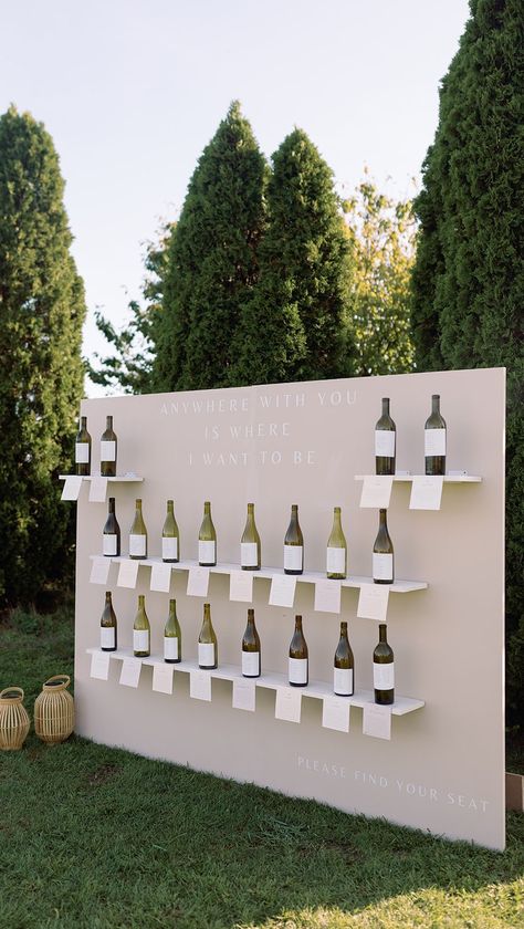 our bespoke wine seating chart for M + M 🤍 MAGIC MAKERS⁠ Planning + Design: @wildheightsevents⁠ Venue: @rgnywine⁠ Photo:… | Instagram Wine On Wedding Tables, Winery Seating Chart, Cork Seating Chart Wedding, Champagne Flute Seating Chart, Champagne Bottle Seating Chart, Wine Seating Chart Wedding, Winery Wedding Seating Chart, Wine Bottle Seating Chart Wedding, Wine Seating Chart