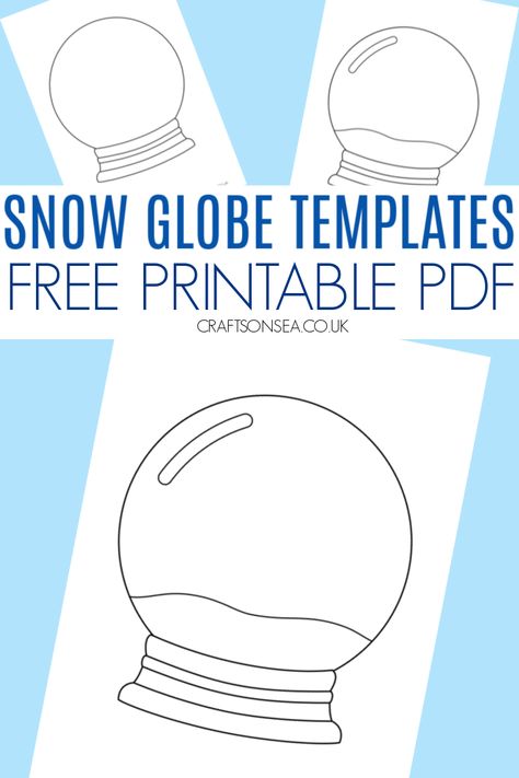 FREE Snow Globe Template (Printable PDF) Snow Globe Template, Ideas For Teachers Day, Glow Mason Jars, Winter Printables Free, Flower Making Tutorial, Easy Card Making, How To Make Cards, Snow Crafts, Card Making Ideas Easy