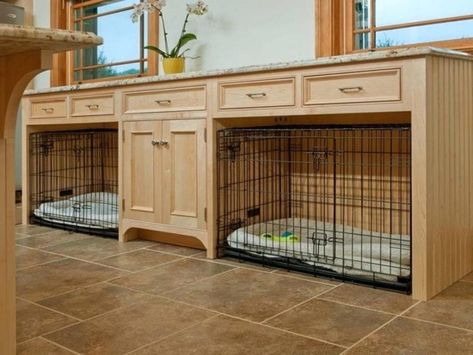 30+ Best Indoor Dog Kennel Ideas – Page 8 – The Paws Pet Rooms, Crown Point Cabinetry, Traditional Laundry Room, Indoor Dog Kennel, Animals Jokes, Dog Crates, Dog Kennels, Dog Rooms, Dog Cages