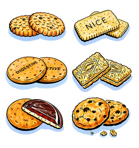 Biscuits, creative eye Biscuit Drawing Illustration, Cookies Art Drawing, Sweet Illustration Candy, Biscuit Drawing, Biscuits Illustration, Biscuit Illustration, Cartoon Png Transparent, Cookie Drawing, British Biscuits