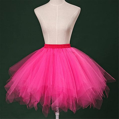 Skirt Costume, Hot Pink Skirt, Tulle Petticoat, Long Tutu, Tutu Party, Halloween Tutu, Puffy Skirt, Tulle Ball Gown, Party Skirt