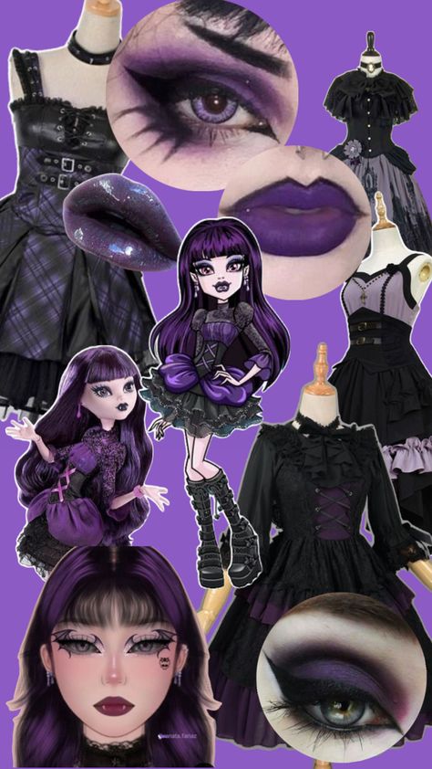 Costume Ideas With Purple Hair, Purple Haired Halloween Costumes, Monster High Purple Hair, Halloween Costumes For Purple Hair, Purple Hair Costume Ideas Halloween, Purple Hair Characters Halloween, Cartoon Characters With Purple Hair, Purple Hair Costume Ideas, Halloween Costumes Purple Hair