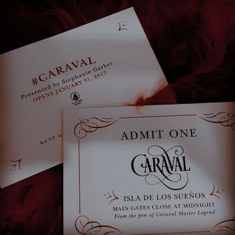 Caraval Aesthetic, Scarlett Dragna, Caraval Book, Stephanie Garber, Admit One, Just A Game, Reading Journal, Fan Book, Google Docs