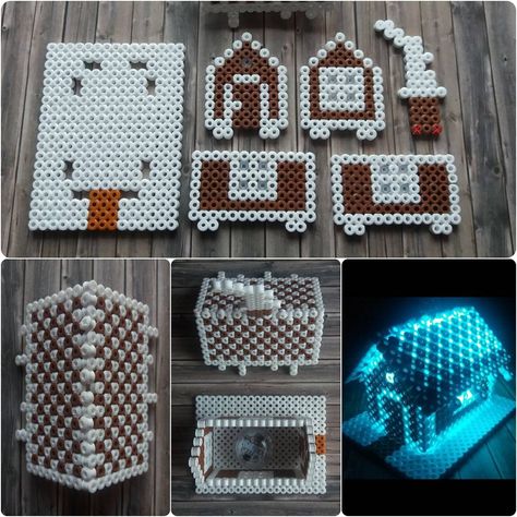 Hama Beads Christmas, Christmas Perler Beads, Easy Perler Beads Ideas, 3d Perler Bead, Art Perle, Hama Beads Design, Perler Bead Templates, Diy Perler Bead Crafts, Perler Crafts