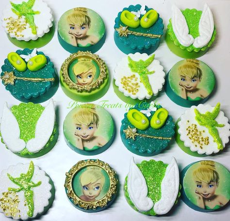 Tinkerbell Cookies, Tinkle Bell, Tinkerbell Party Theme, Tinkerbell Cake, Fruit Bouquet, Chocolate Ideas, Themed Treats, Fairy Theme, Fairy Cosplay