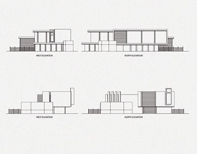 Plan Elevation, Elevation Design Architecture, Elevation Plan Architecture, Simple Elevation, Facade Drawing, Elevations Architecture, Facade Drawing Architecture, Elevation Plan Architecture Drawing, Elevation House Drawing