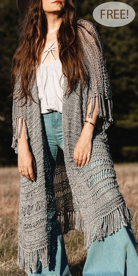 Duster Cardigan Knitting Pattern, Duster Knitting Pattern, Knitted Duster Cardigan Pattern, Knit Duster Pattern, Bohemian Knitting Patterns, Loose Knit Sweater Pattern, Duster Coat Pattern, Boho Knitting Patterns, Free Yarn Patterns