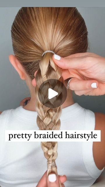 Audrey McClelland on Instagram: "PRETTY BRAIDED HAIRSTYLE ❤️ I tried this hairstyle for the first time and just fell in love with it! It comes out looking so cute and pretty! 🥰
.
Let me know in the comments if you want me to send you the hair products that we love to use! 
.
#hairdo #braidideas #braidinspo #braidinspiration #braid #simplehairstyles #simplehair #simplehairstyle #easyhairstyles #easyhairstyle #easyhairstylesforgirls #cutehairstyles #cutehair #hairvideo #hairideas #hairinspo #hairinspiration #hairvideos #hairidea #schoolhairstyles #schoolhair #hairstyles #hair #hairstyle #hairtutorial #hairtutorials" Hairstyles With Plaits, Plait Braids, Plait Braid, Braid Inspiration, Plaits Hairstyles, Braided Hairstyle, Fun Hair, Pretty Braided Hairstyles, Plaits