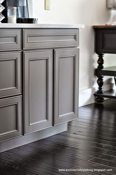 Functional Gray Sherwin Williams, Gauntlet Gray Sherwin Williams, Gray Paint Colors Sherwin Williams, Benjamin Moore Chelsea Gray, Sherwin Williams Paint Gray, Dark Gray Paint Colors, Grey Painted Cabinets, Grey Painted Kitchen, Bathroom Cabinet Colors