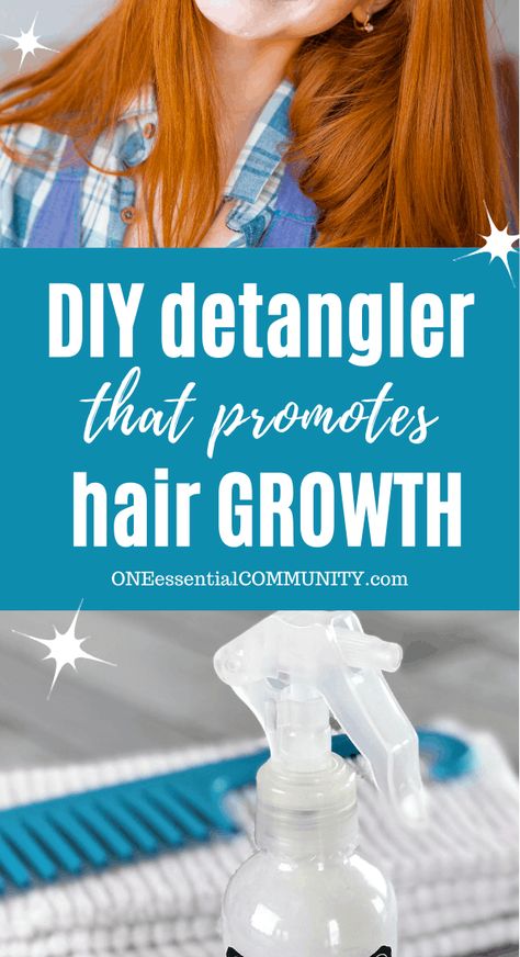 Homemade Hair Detangler, Hair Growth Homemade, Diy Detangler, Diy Hair Detangler Spray, Diy Hair Detangler, Hair Detangler Spray, Essential Oils For Hair Growth, Essential Oil Diy, Hair Shedding Remedies