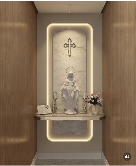 Home Altar Catholic, Prayer Room Ideas, Catholic Altar, Altar Design, Catholic Decor, Prayer Corner, Temple Design For Home, Dream Life House, Casa Country