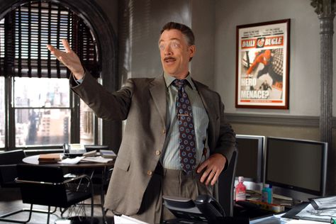 Jonah Jameson, J Jonah Jameson, J K Simmons, Tony Revolori, Spiderman 4, Spider Man Trilogy, Sam Raimi, Spiderman Movie, Spider Man 2