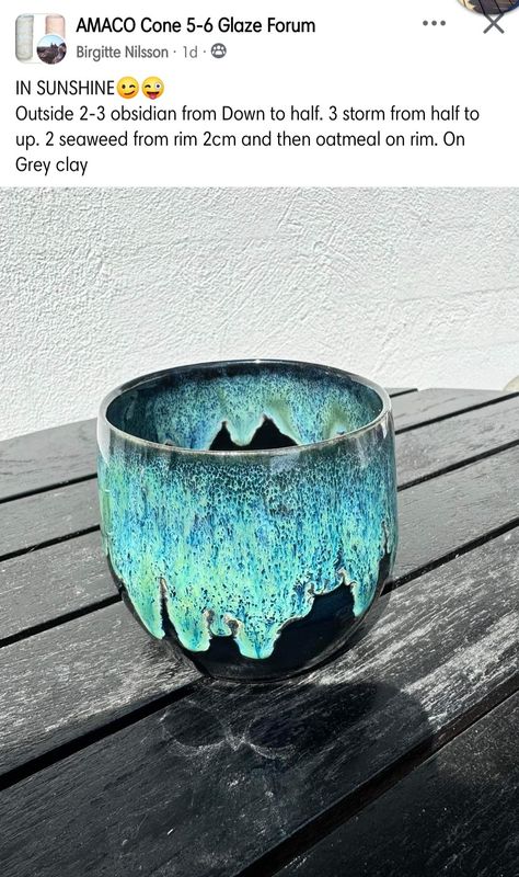 Seaweed And Oatmeal Glaze, Amaco Snow Combinations, Amaco Obsidian Glaze Combinations, Shino Glaze Combinations, Amaco Glaze Combos, Ocean Themed Pottery, Amaco Seaweed Glaze Combinations, Botz Glaze Combinations, Amaco Snow Glaze Combinations