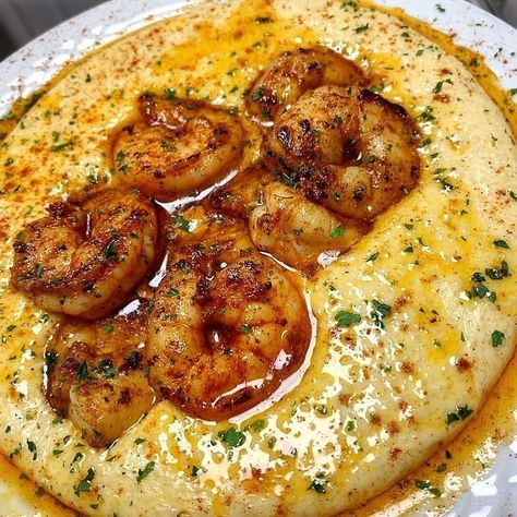 Soul Food Breakfast, Jerk Shrimp, Soul Food Recipes, Shrimp Grits, Shrimp And Grits, Soul Food Dinner, Food Babe, Food Breakfast, Food Goals