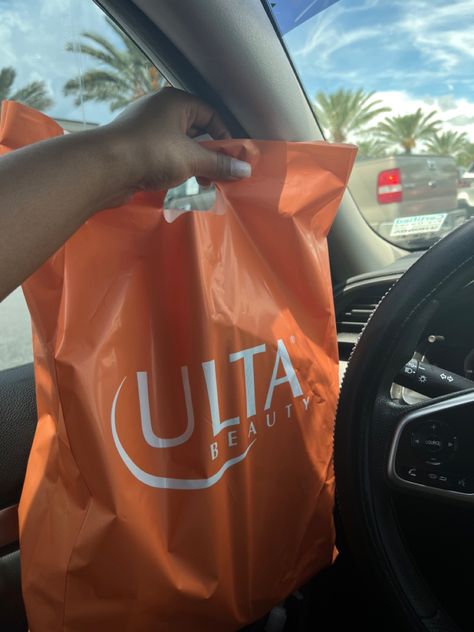 Ulta Shopping Bag, Ulta Bag Aesthetic, Ulta Store Aesthetic, Ulta Shopping Aesthetic, Ulta Aesthetic Store, Orange Girly Aesthetic, Ulta Beauty Aesthetic, Target Aesthetic Photos, Target Shopping Aesthetic