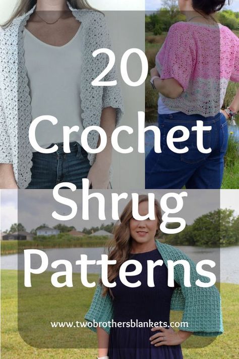 20 Chrochet shrug patterns Fleece Shrug Pattern, Free Shrug Crochet Pattern, How To Crochet A Shrug, Crochet Shrug Pattern Free Easy, Crochet Shoulder Shrug, Crochet Shrug Free Pattern, Free Crochet Shrug Patterns, Crochet Shrug Pattern Free, Crochet Shrug Bolero