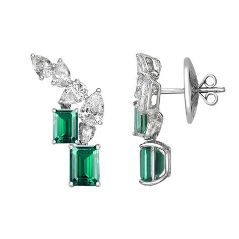 Cartier Panther Ring, Emerald And Diamond Earrings, Diamond Party, Classic Jewellery, Classy Earrings, Simple Jewellery, Jewelry Advice, Colour Stone, Earrings Ideas