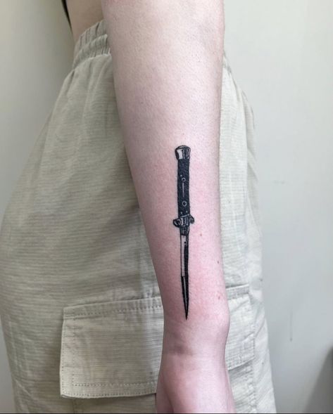 The Last Of Us Switchblade Tattoo, Ellie’s Switchblade, Tlou Switchblade Tattoo, Ellie’s Switchblade Tattoo, Ellie's Knife The Last Of Us, Ellie Switchblade Tattoo, Tlou Inspired Tattoo, Ellie Switchblade, Ellie Knife Tattoo