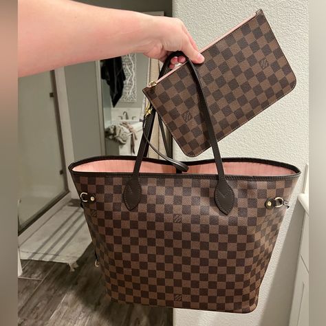 Excellent Like New Condition! Damier Ebene With Rose Pink Interior. Comes With Box And Dust Bag Will Post More Photos After Work No Low Ball Offers Please