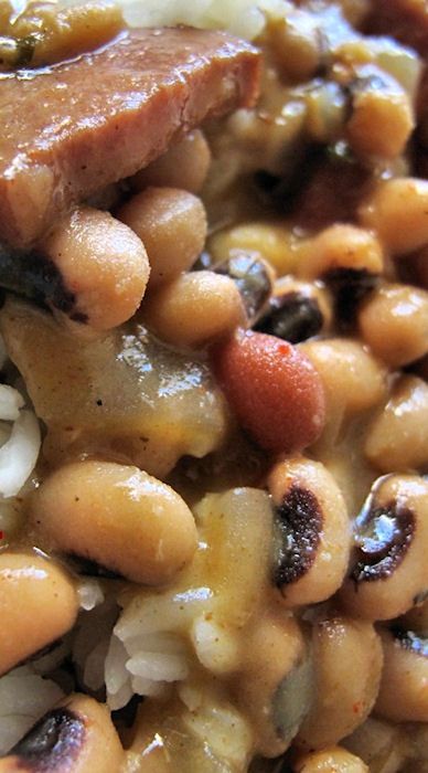 Cajun Black-Eyed Pea Stew with Sausage Stew With Sausage, Blackeyed Pea Recipes, Black Eyed Peas Recipe, Black Eyed Pea, Peas Recipe, Cajun Dishes, Southern Recipes Soul Food, Cajun Cooking, Louisiana Recipes