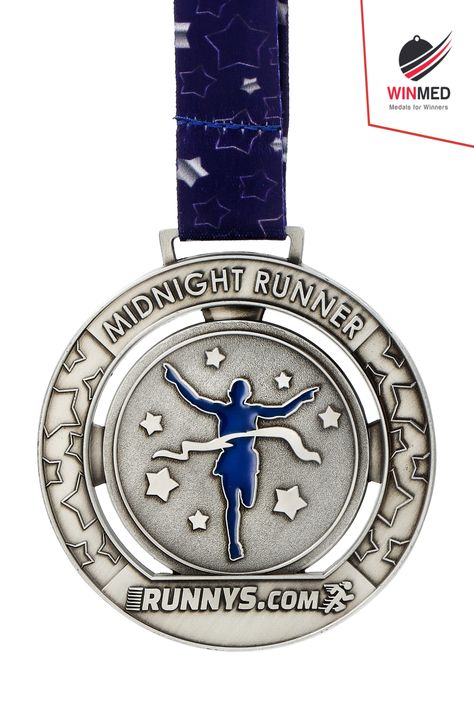 Winmed's custom running medal, capturing the determination and victory in each step. Marathon Medal Design, Medal Design Ideas, Medals Design, Sport Medal, Medal Design, Running Competition, Running Medal, Midnight Runners, Marathon Medal