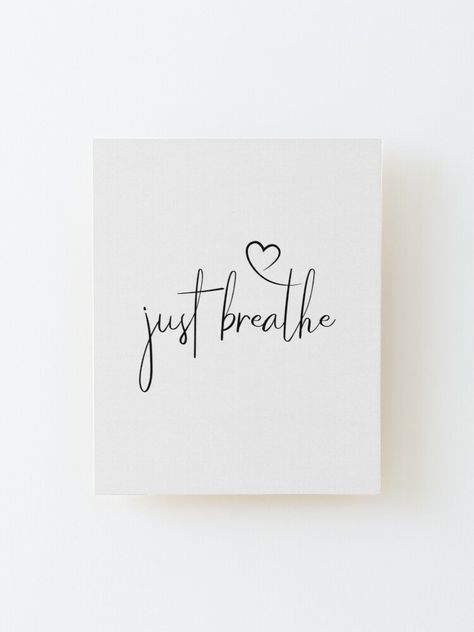 Small Just Breathe Tattoos, Just Breathe Tattoo Ideas, Breathe Tattoos For Women On Wrist, Relax Tattoo Ideas, Just Breathe Quotes Tattoo, Just Breathe Tattoos For Women Forearm, Back Shoulder Tattoos For Women Unique, Family Word Tattoo, Just Be Tattoo