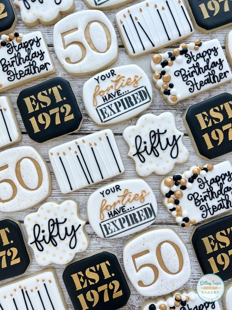 Men's 70th Birthday Cake Ideas, 50th Man Birthday Ideas, 50th Cookie Ideas, 50th Birthday Cake Ideas For Men Dads, Big 50 Birthday Party Ideas, Cookies For 50th Birthday Party, 50 Birthday Cake For Men Turning 50, 50th Birthday Party Ideas Men, 50th Birthday Party Cookies