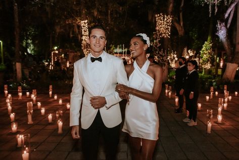 Jasmine Tookes Wore Zuhair Murad to Her Enchanted Secret Garden Wedding in Ecuador | Vogue House With Flowers, Jasmin Tookes, Bridesmaid Poses, Secret Garden Wedding, Jasmine Tookes, Wedding Reception Dress, Zuhair Murad, Reception Dress, Quito