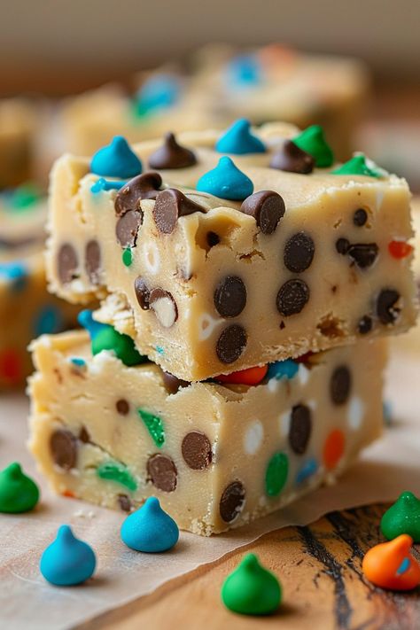 If you’re craving a sweet treat that’s both indulgent and easy to make, these No-Bake Cookie Dough Bars are just what you need! Made with edible cookie dough and a chocolatey layer on top, these bars are a perfect way to satisfy your cookie cravings without turning on the oven. What makes these bars so special is the rich flavor of the cookie dough combined with the sweet chocolate topping. These No-Bake Cookie Dough Bars are perfect for parties, potlucks, or simply as a delicious dessert to ... Cookie Dough Board, No Bake Cookie Dough Cheesecake Bars, Cookie Dough No Bake, No Bake Recipes For Kids, Cookie Dough Flavors, Cookie Dough Edible, Easy Cookie Dough, Cookie Dough Ingredients, Cookie Dough Cheesecake