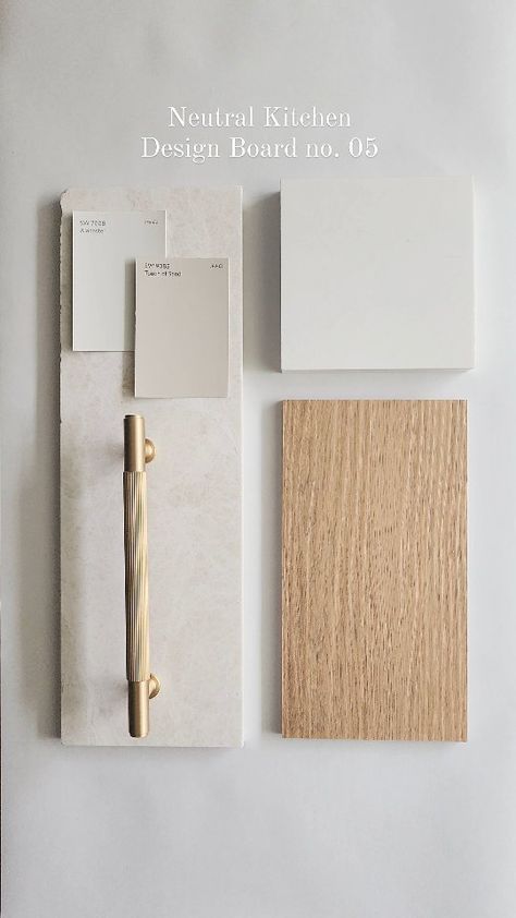 Makeshop Furnishings | Neutral Home Design | This design board is making us want to reno our kitchen ... I'm obsessed! Here are the details: • Wall Color: Alabaster by SW • Paint… | Instagram Wide Plank Lvp, Flooring Wide Plank, Neutral Kitchen Designs, Shaker Interior, Countertops Quartz, Alabaster Color, Kitchen Mood Board, Neutral Kitchen, Arch Interior