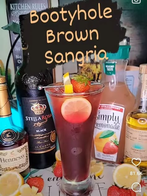 Nye Sangria, Don Julio Reposado Drinks Recipes, Nurse Themed Cocktails, Don Julio Drinks Recipes, Hennessy Sangria Recipe, Henny Drinks Recipes, Hennessy Drinks Recipes, Mixed Drinks Alcohol Recipes, Bartender Drinks Recipes