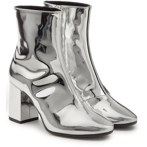 Balenciaga Mirror Metallic Leather Ankle Boots ($830) ❤ liked on Polyvore featuring shoes, boots, ankle booties, silver, ankle boots, thick booties, short boots, block heel booties and silver metallic booties Metallic Ankle Boots, Short Heel Boots, Thick Heel Boots, Balenciaga Boots, Cl Fashion, Boots Outfit Ankle, Boots Thick, Metallic Boots, Short Leather Boots