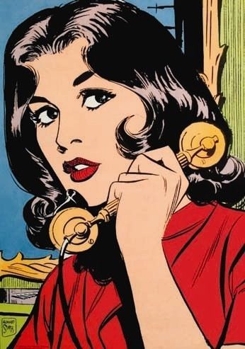 PopArtGirls Vintage                                                                                                                                                                                 Más Comic Pop Art, Pop Art Girl, Vintage Pop Art, Talking On The Phone, Pop Art Comic, Roy Lichtenstein, Vintage Pop, Retro Pop, Art Comic