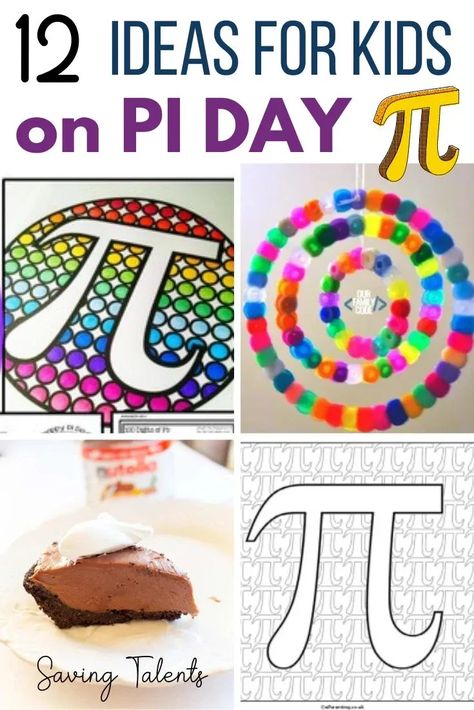 Easy Pi Day Activities, Pie Day Crafts For Toddlers, Pi Day Stem Activities, Pi Day Crafts For Kids, Pie Day Activities Preschool, Pi Day Ideas Math Art Projects, Pi Day Activities Preschool, Pi Day Art Projects, Pi Day Projects