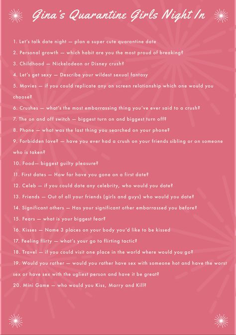 Fun girls night quiz Galentines Night, Questions For Girls, Question Game, Night Ideas, Nickelodeon, Girls Night, Date Night, House Warming, Cool Girl