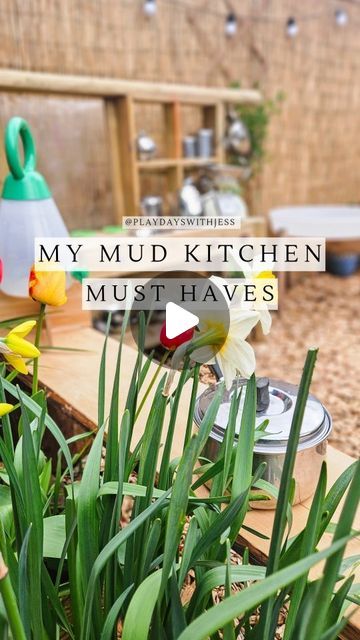 Jess Townsend on Instagram: "MY MUD KITCHEN MUST HAVES// 🌻☀️🍄 (SMALL TICKET ITEMS) I always get asked about our Mud Kitchen and what items we have in there! Well, here is a quick reel of the things we absolutely love and use all the time, whether I do a theme or not. I'll link all items in stories after this reel is posted.   Look out for next week where I'll be sharing our favourite big ticket items for our Mud Kitchen PLUS a tour of our Mud Kitchen Area.   Let me know what your mud kitche must have and if you enjoyed this reel. Don't forget to tag a friend who needs some outdoor play inspiration. You can also save this reel for future reference.   Don't follow along? Make sure you click follow for lots of Mud Kitchen play ideas and activities.   #mudkitchens #mudkitchenideas #mudkitche Mud Kitchen Play Area, Playhouse Mud Kitchen, Playhouse With Mud Kitchen, Mud Kitchen Must Haves, Mud Kitchen Measurements, Autumn Mud Kitchen Ideas, Backyard Mud Kitchen, Mud Kitchen Set Up, Mud Kitchen Supplies