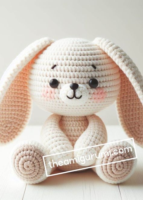 Crochet Floppy Bunny Amigurumi Pattern Free Crochet Floppy Bunny, Easter Bunny Basket Crochet, Crochet Rabbit Free Pattern, Free Patterns Crochet, Floppy Bunny, Doll Amigurumi Free Pattern, Crochet Sloth, Bunny Amigurumi, Crochet Bunny Pattern