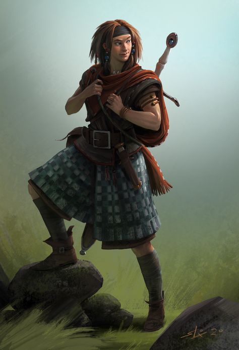 ArtStation - Highland Amazon Highlander Character Design, Scottish Warrior Art, Highlander Warrior, Medieval Scottish Warrior, Highland Warrior Art, Highlands Warrior, Character Ideas, Scottish Highlands, Knights