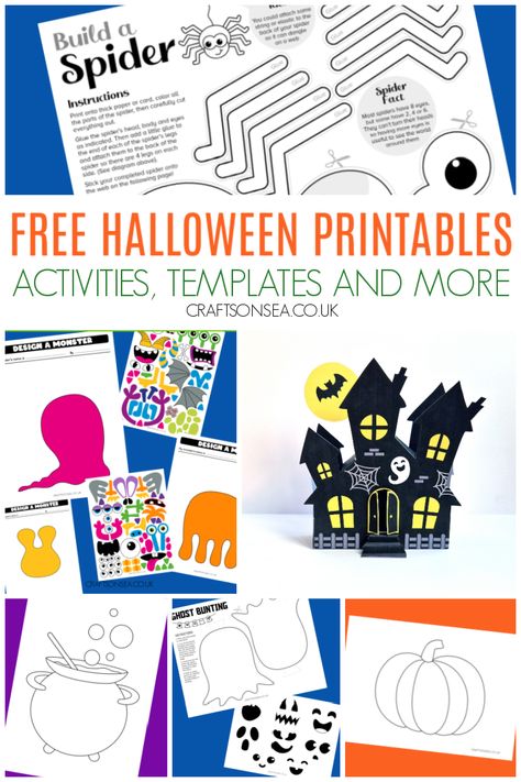 Free Halloween Printables Free Printable Halloween Crafts, Free Halloween Printables Free Templates, Halloween School Printables Free, Halloween Skull Printables Free, Halloween Free Printables, Free Printable Halloween Cards For Kids, Free Halloween Printables, Free Pdf Halloween Printables, Free Printable Halloween Activity Pages